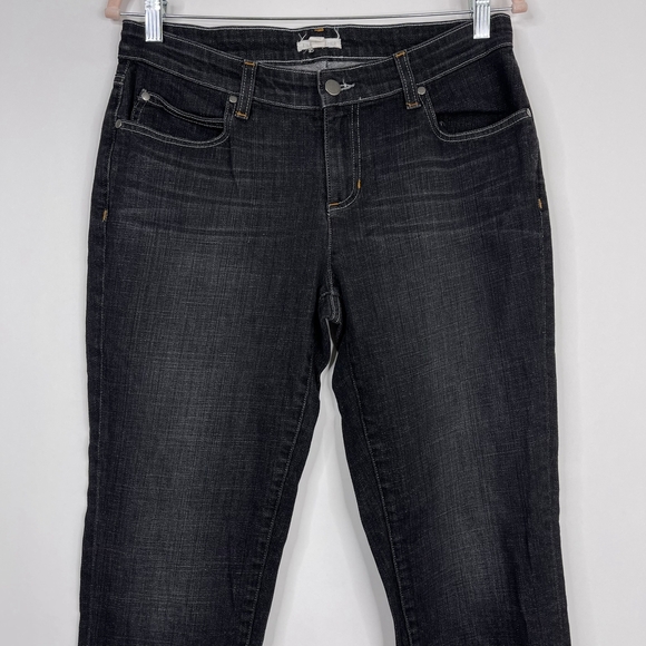 2/$30 Eileen Fisher Organic Denim Skinny Jeans 4 Rinsed Black Mid Rise #6653 - Picture 6 of 15